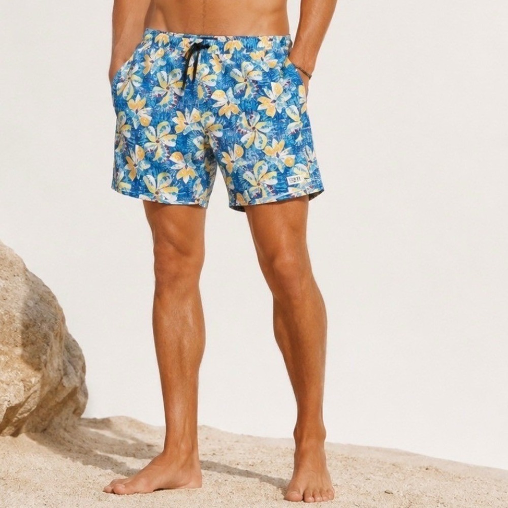 O'Neill Swim Trunks Mens XXL Blue Floral NWT Hyperfreak Recycled Board Shorts‎